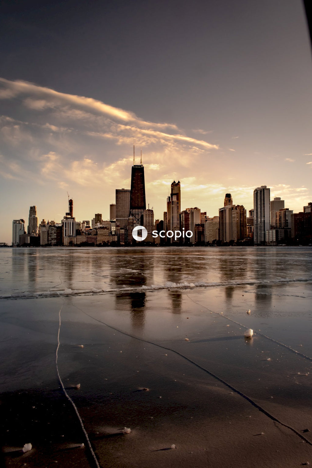 City skyline under blue sky