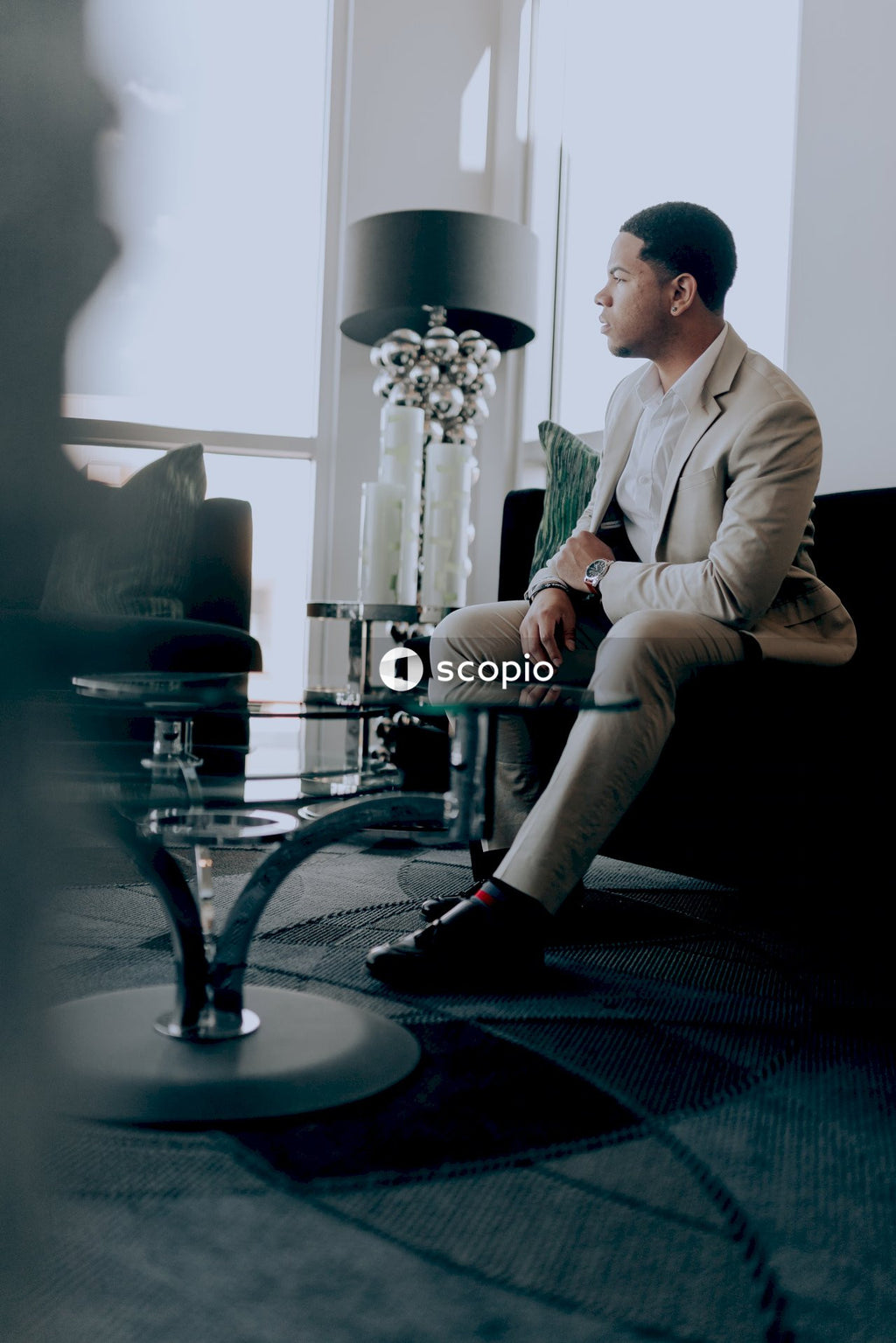 Businessman sitting in his office