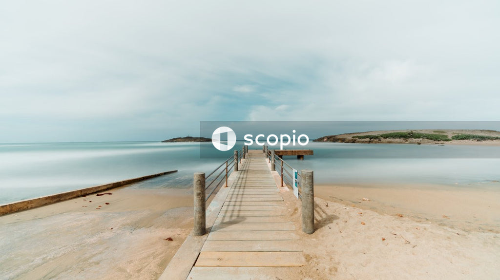 Brown wooden dock on beach