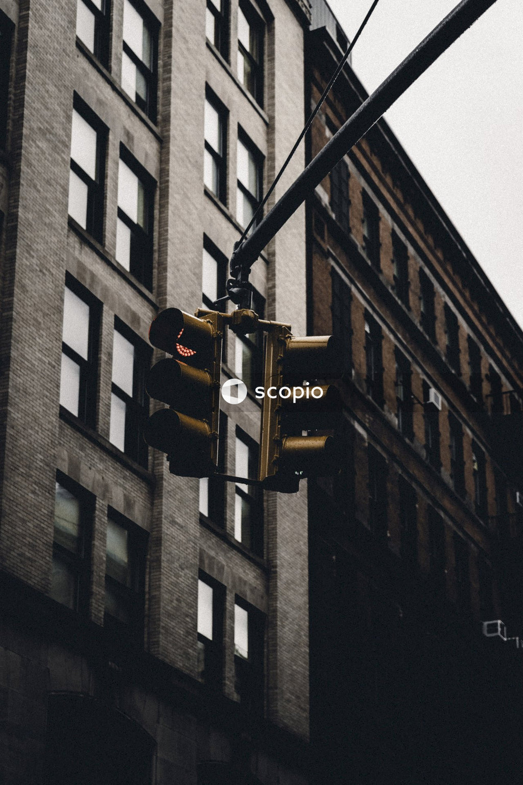 Black and yellow traffic light
