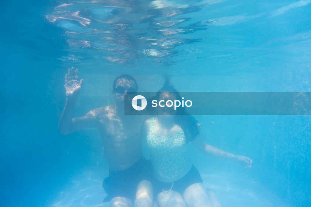 Couple under pool