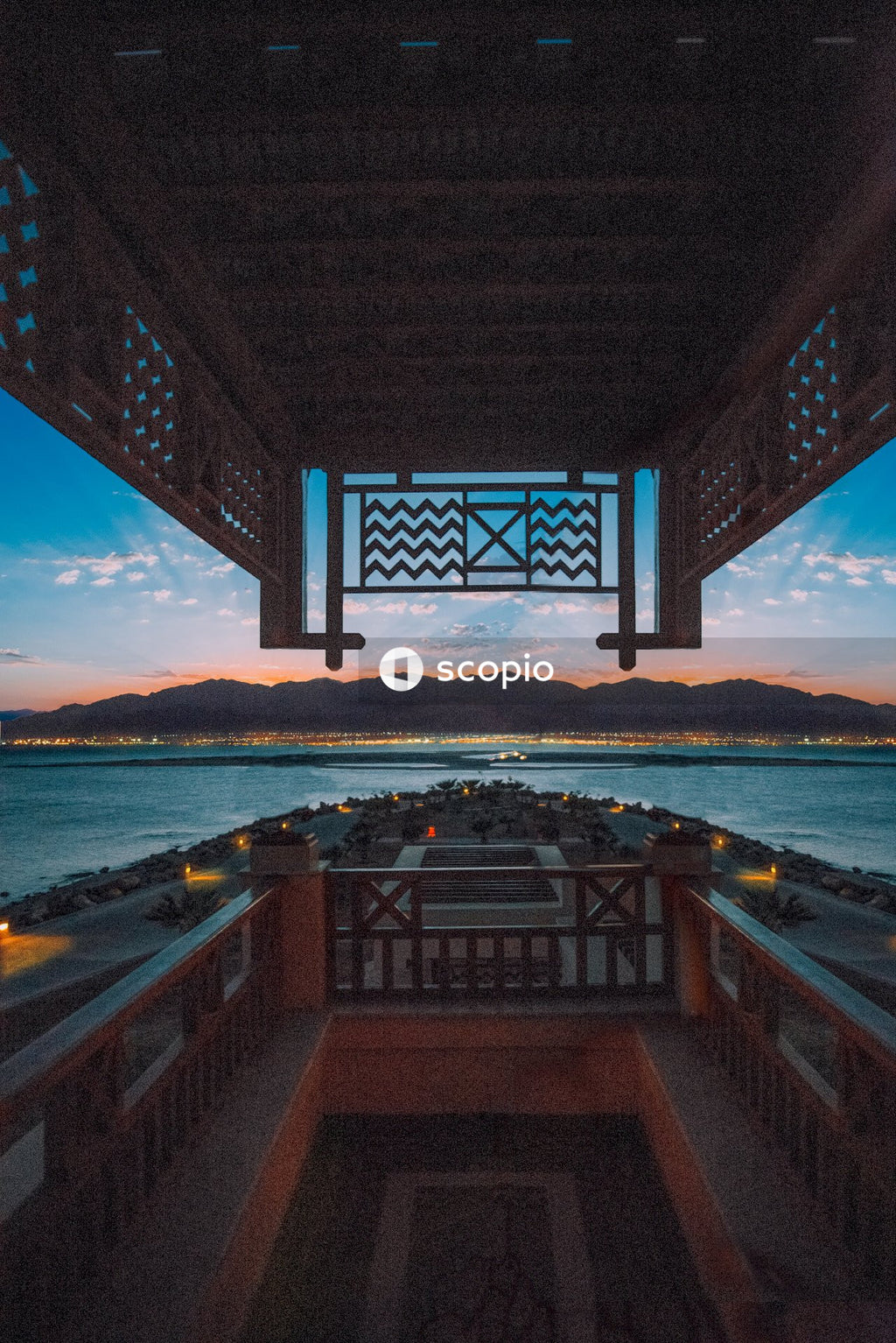 Covered jetty with view