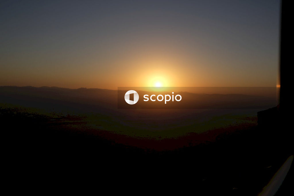Sun setting over the mountains