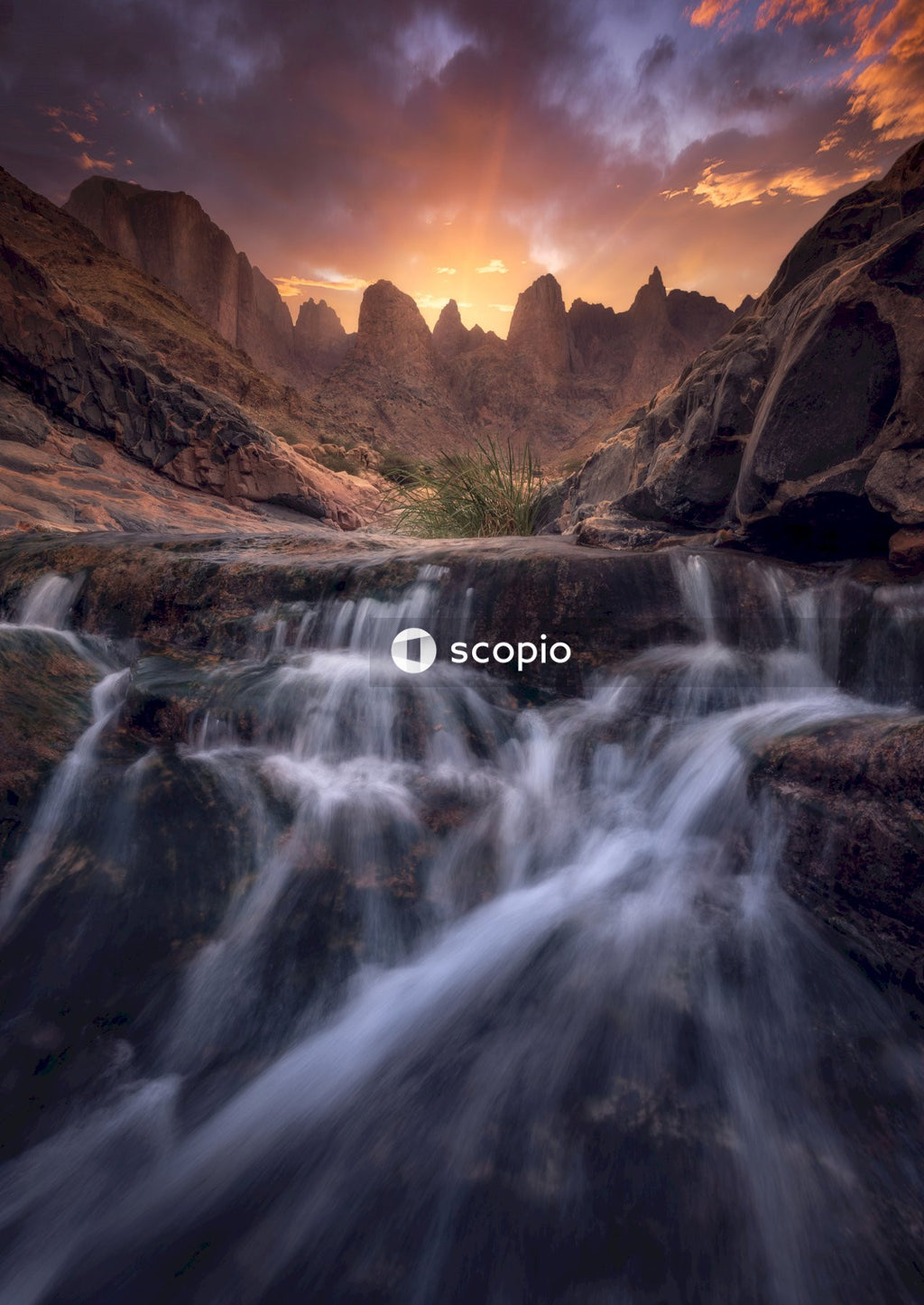 Time lapse photography of water falls