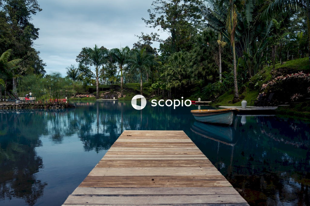 Brown wooden dock on lake