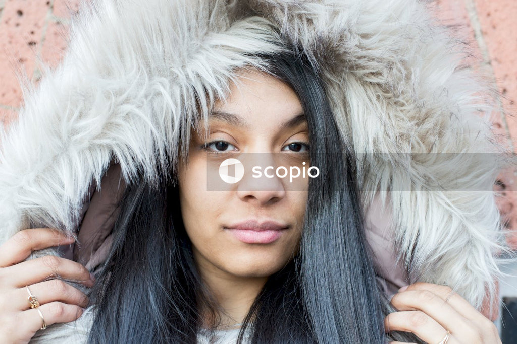 Woman in fur jacket