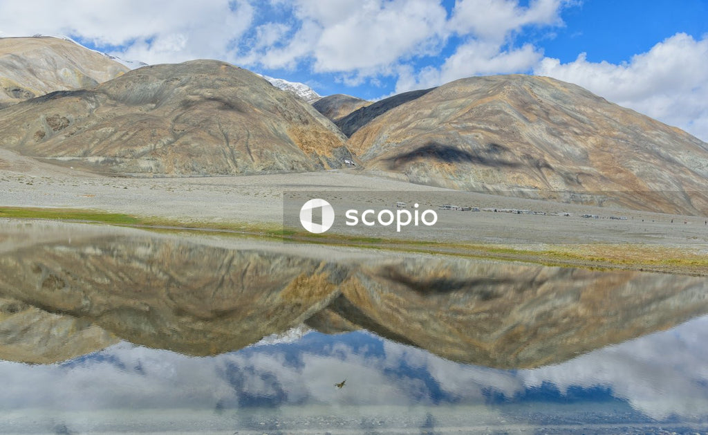Rounded marbled mountains