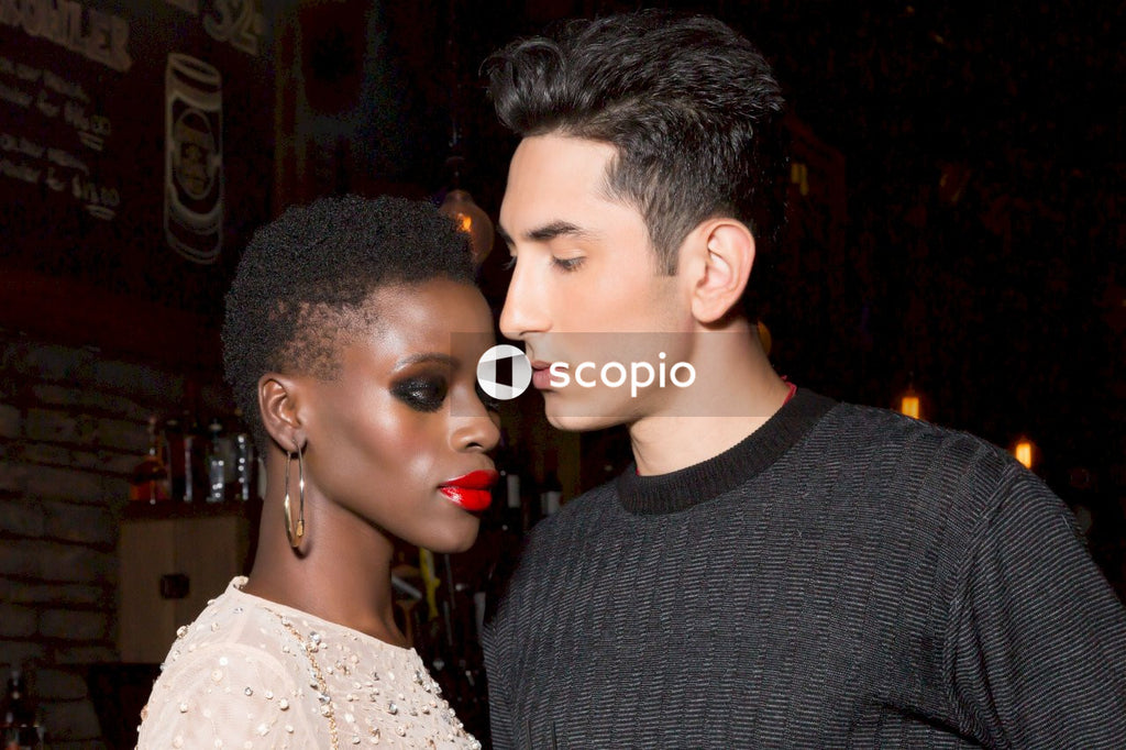 Couple at a bar