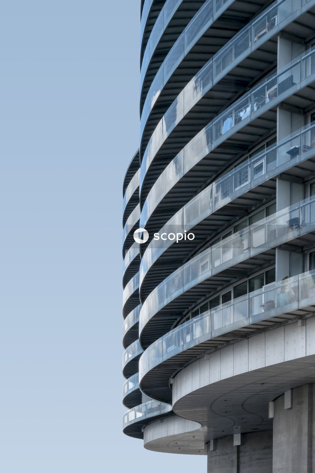 White and black concrete building