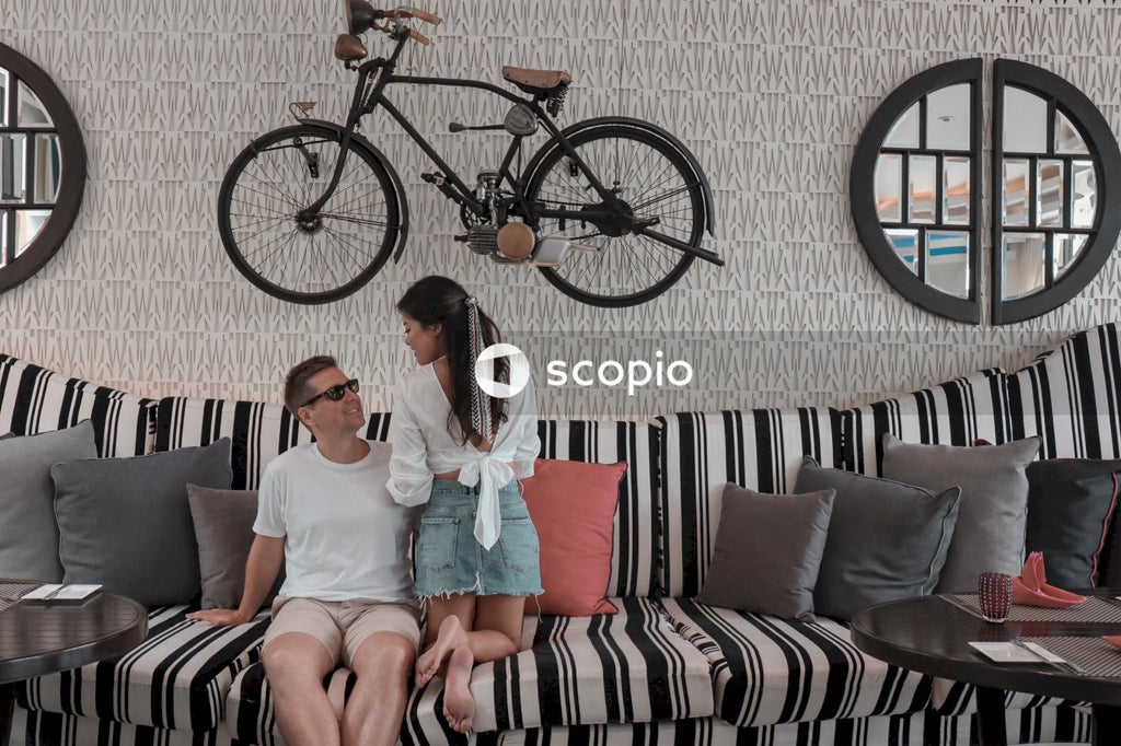 Man and woman on sofa