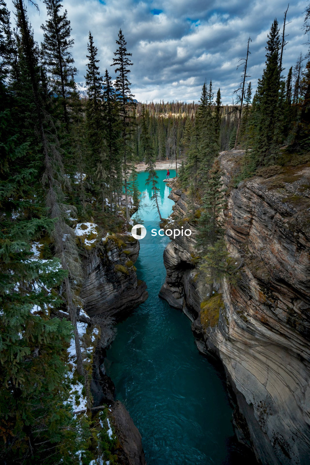 Mountain landscape with river valley