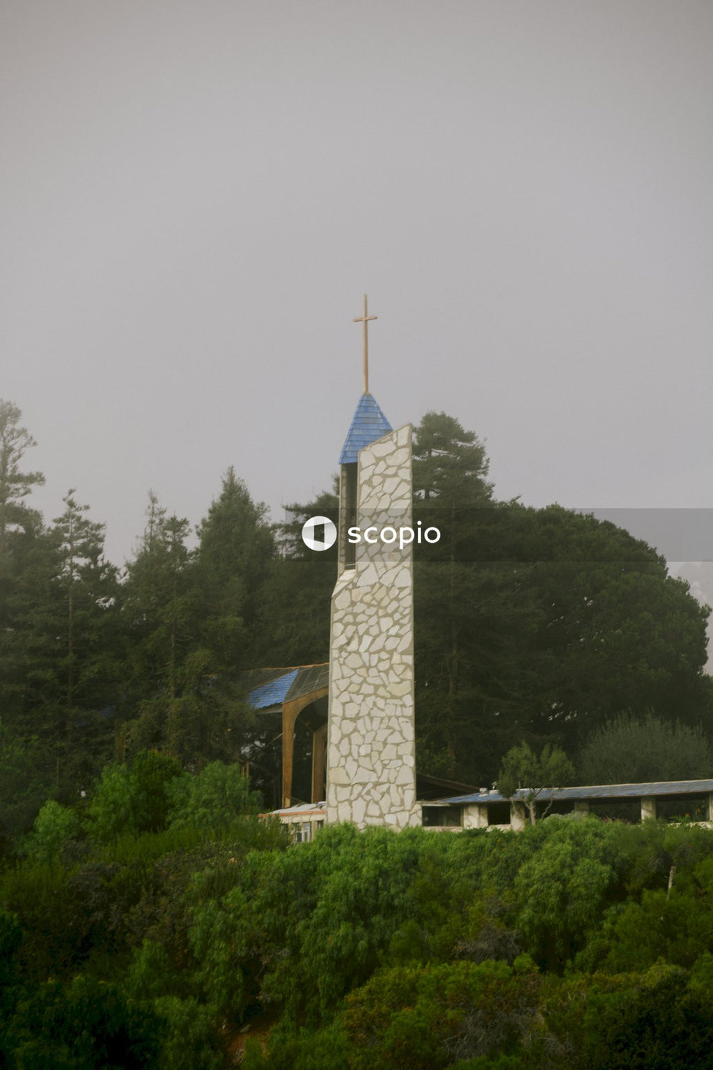Church in grassland
