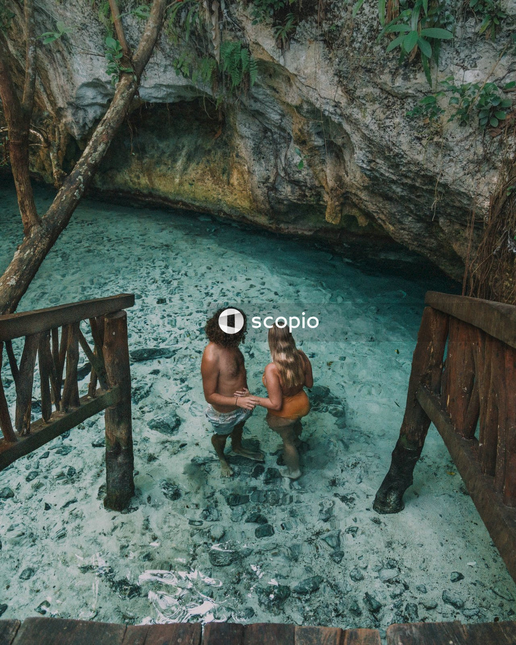Man and woman in the water