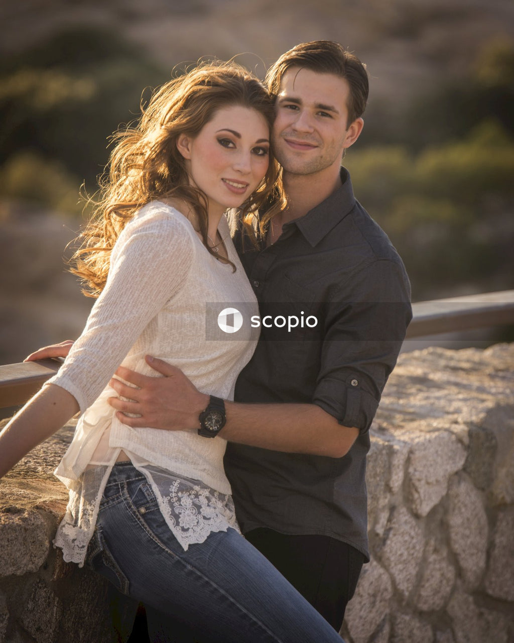 Couple smiling on focus