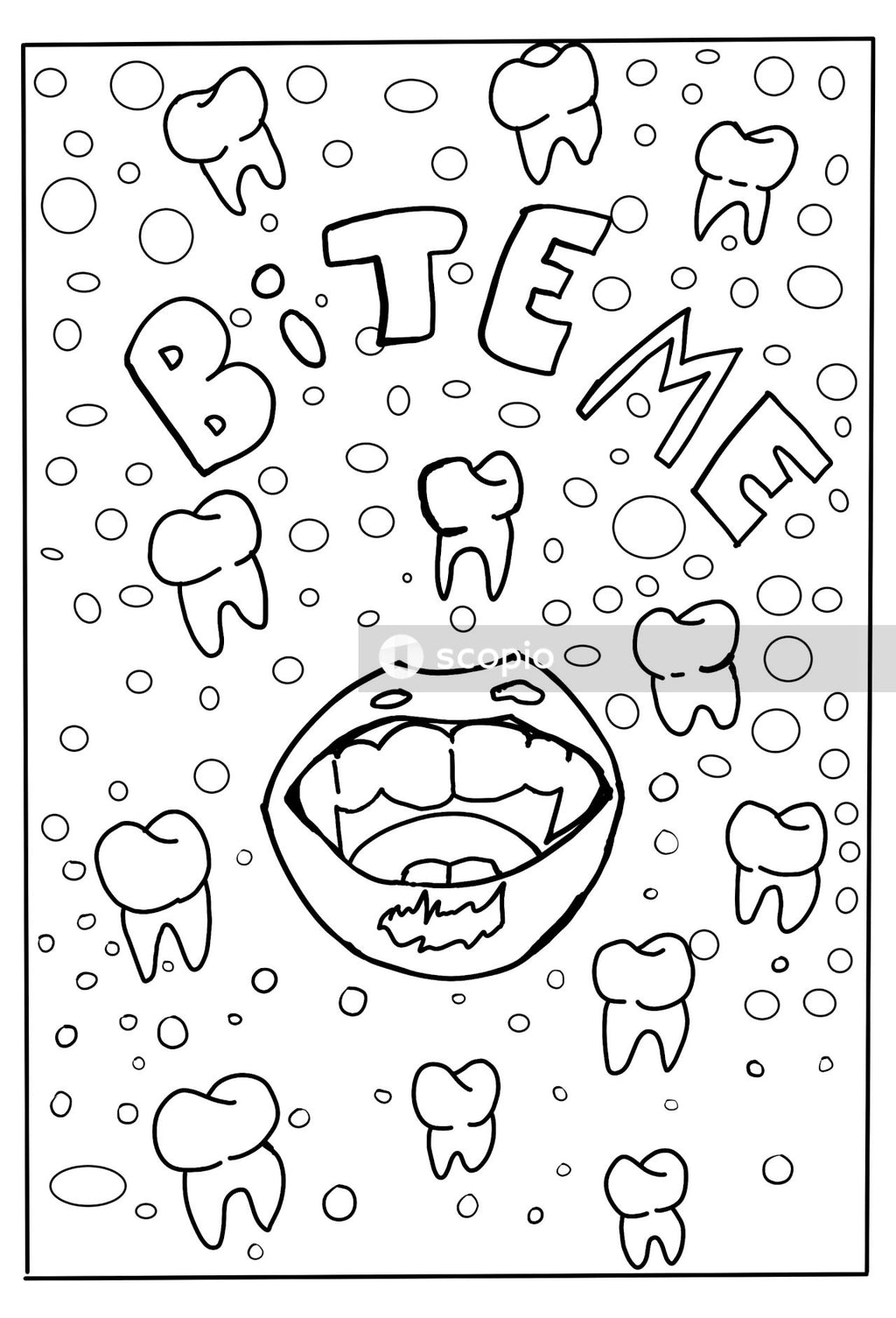 Black and white abstract illustration