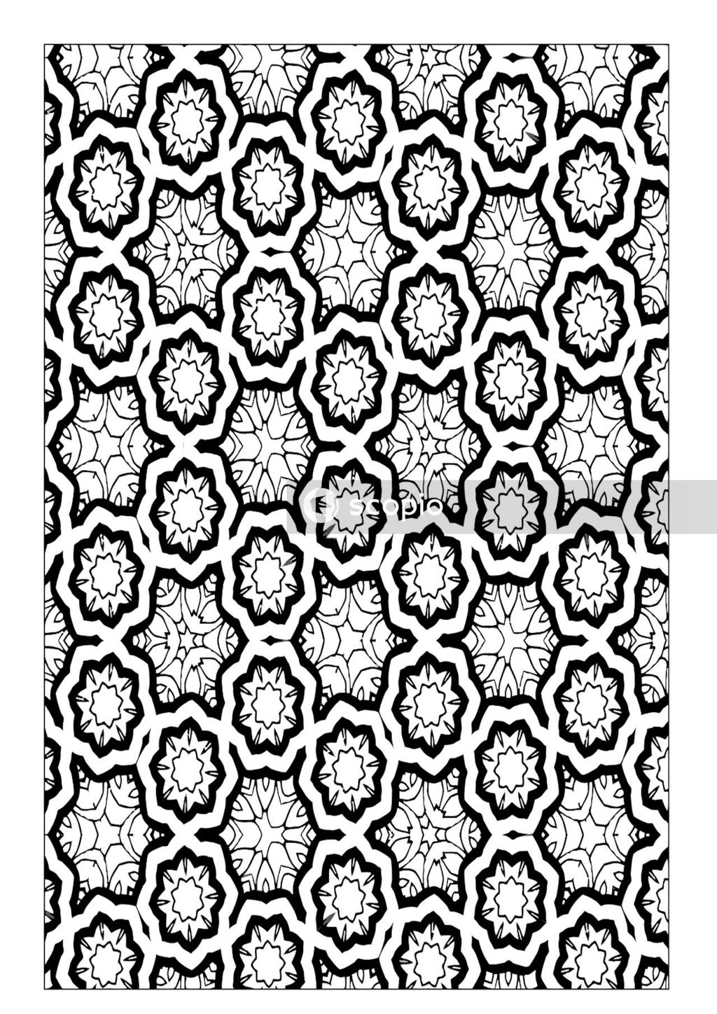 Black and white floral pattern