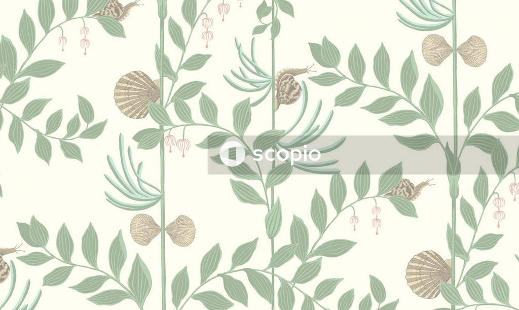 Black and white floral textile