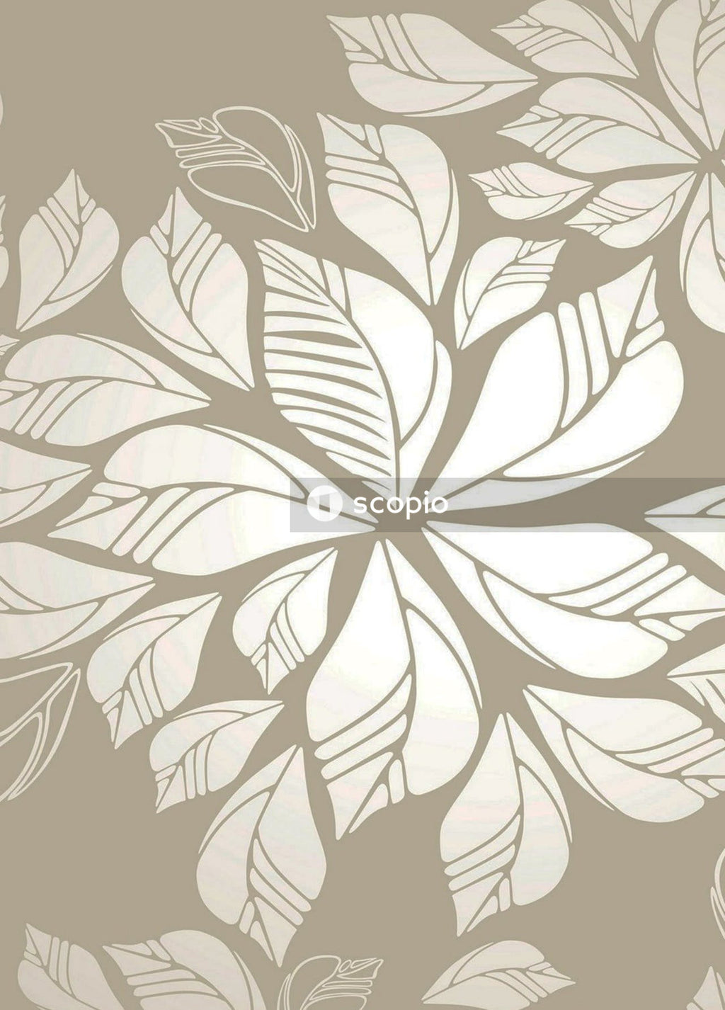 Black and white floral textile