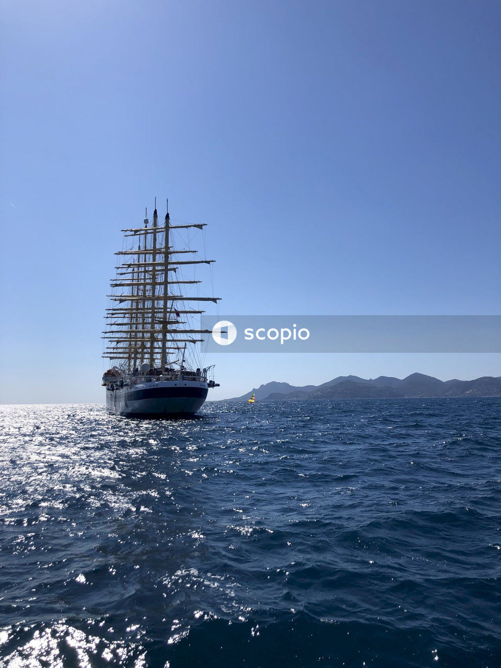 Black and white ship on sea
