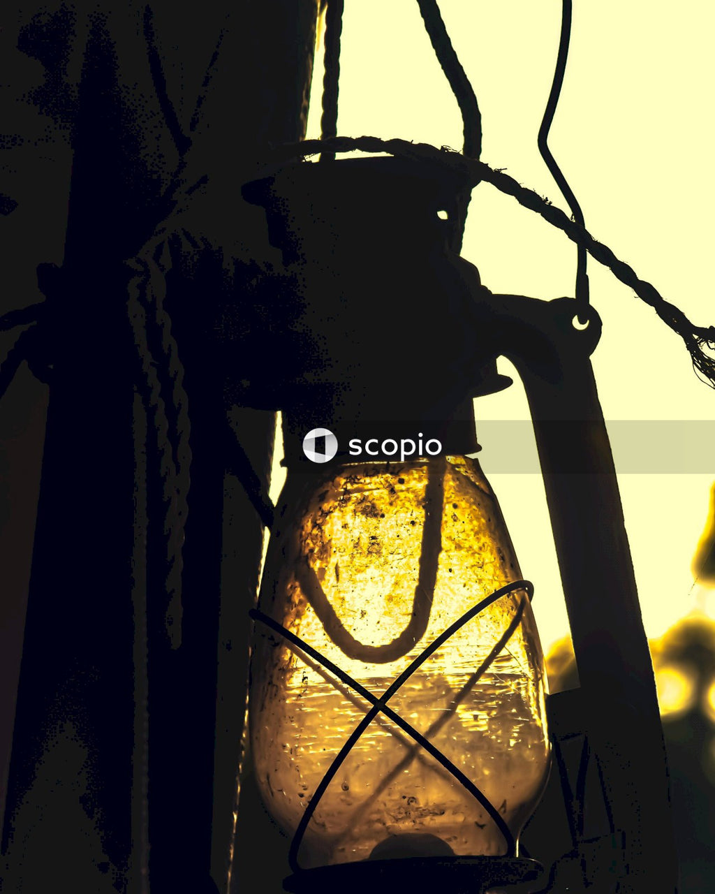 Black and yellow pendant lamp