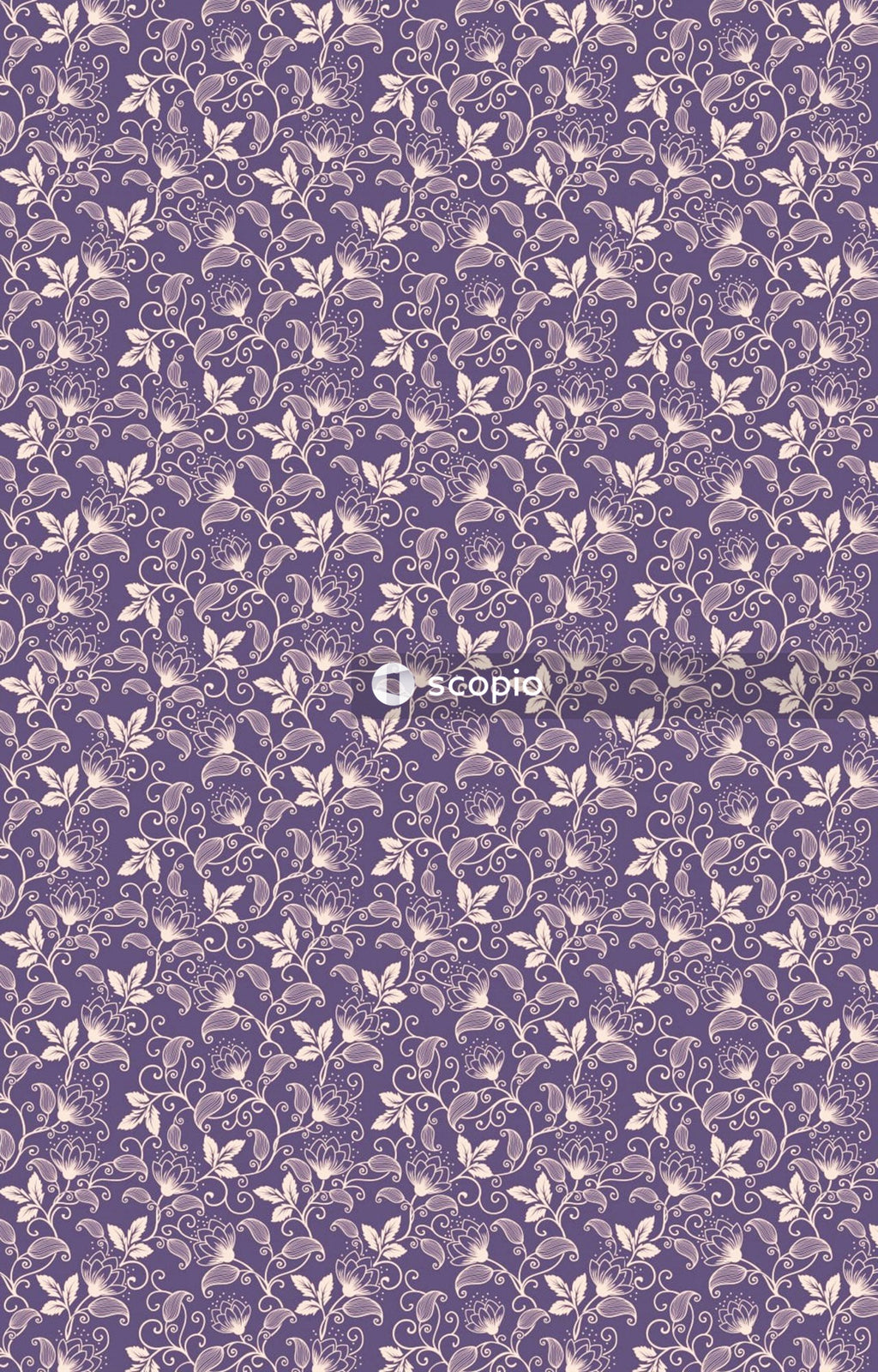 Blue and white floral textile