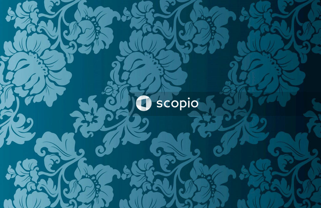 Blue and white floral textile