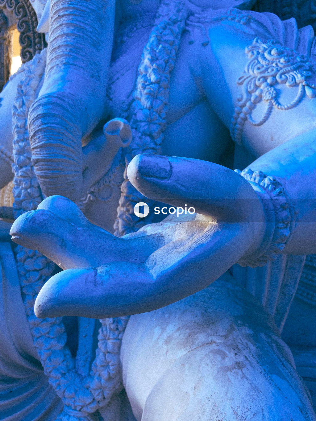 Blue and white inflatable balloons