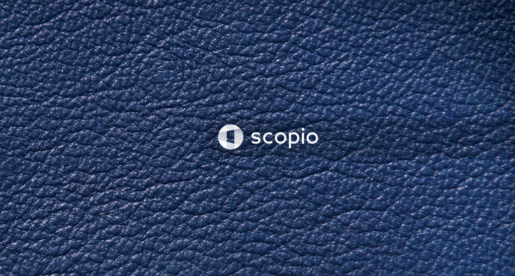 Blue textile in close up