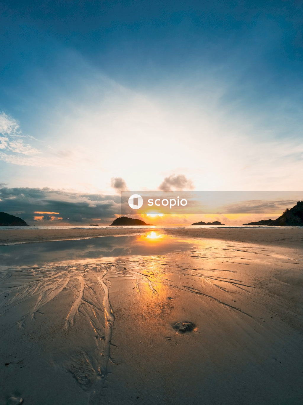 Body of water during sunset