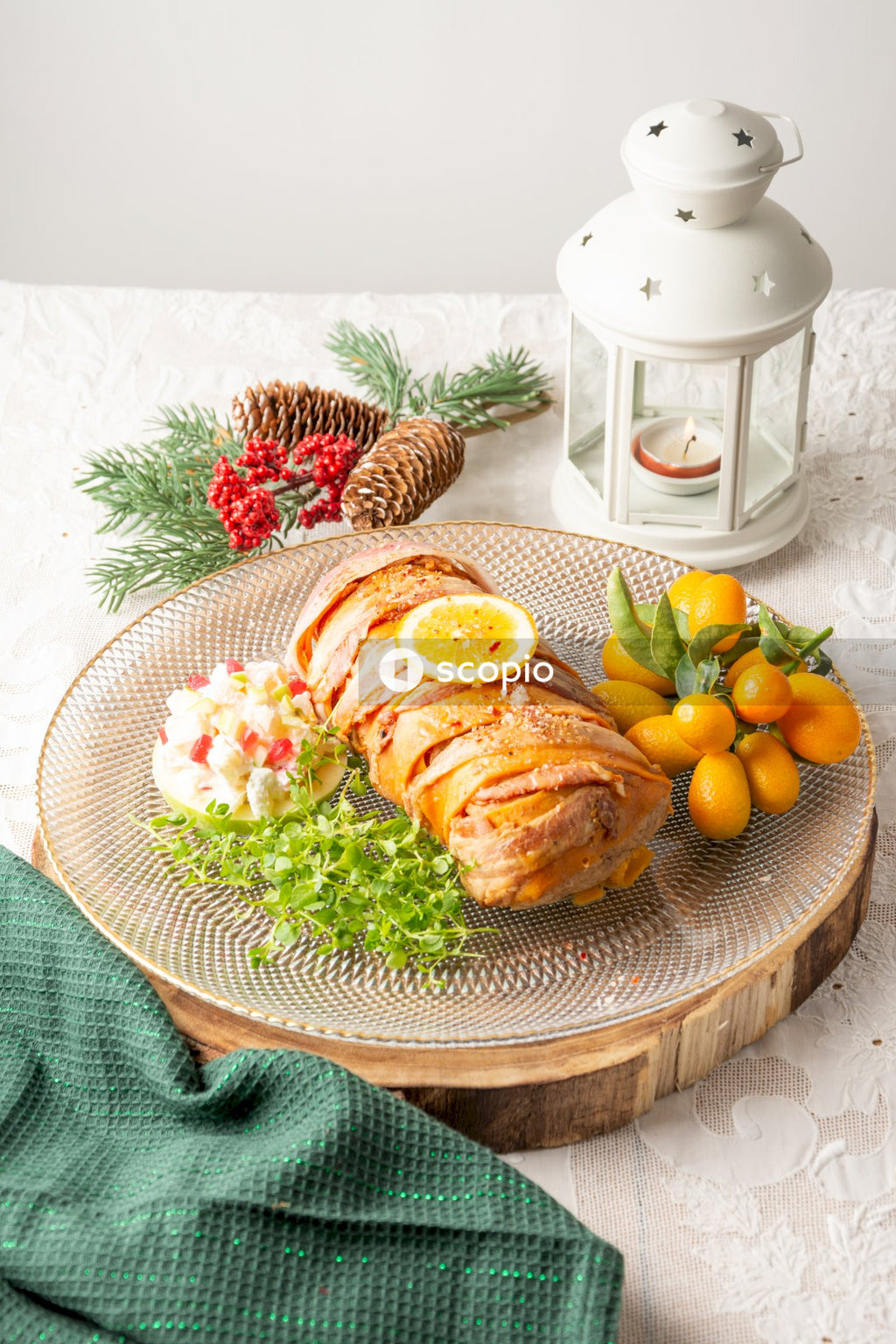 Bread on white ceramic plate