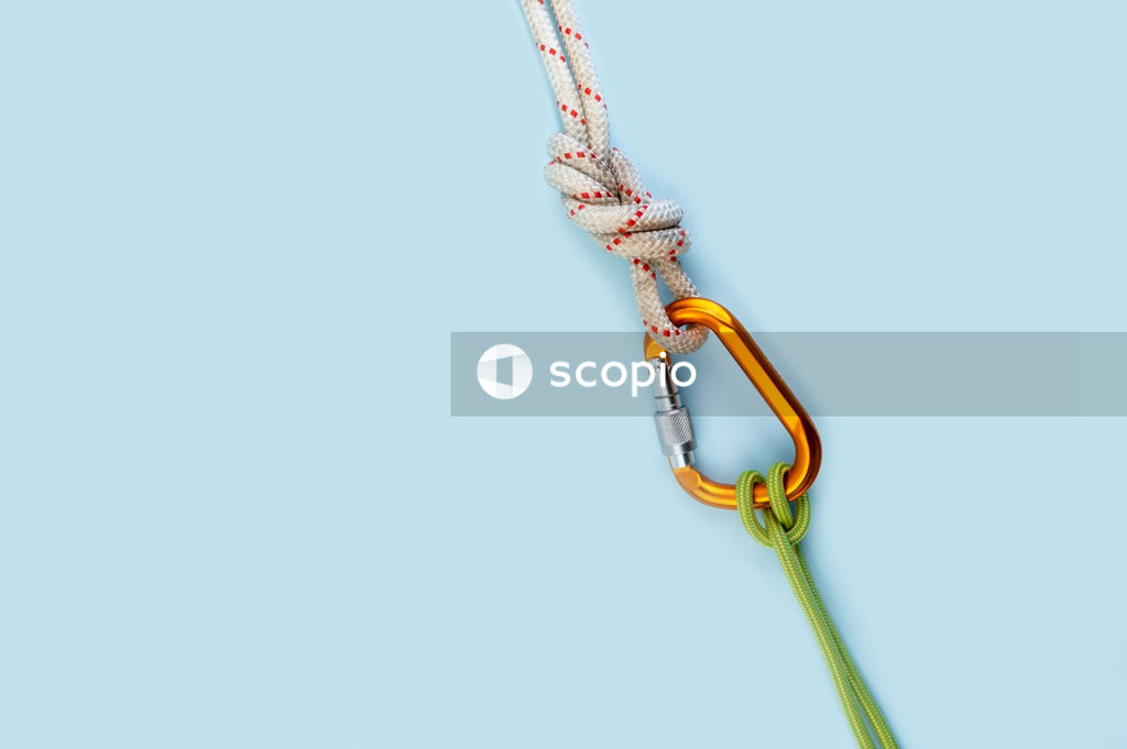 Brown and green rope with white background