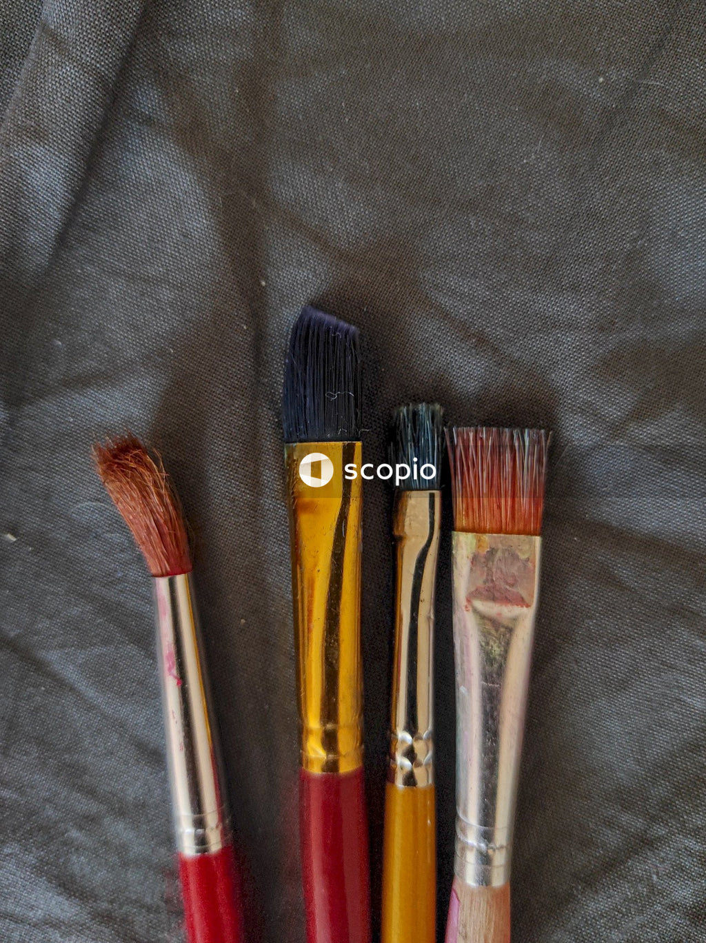 Brown and silver makeup brush