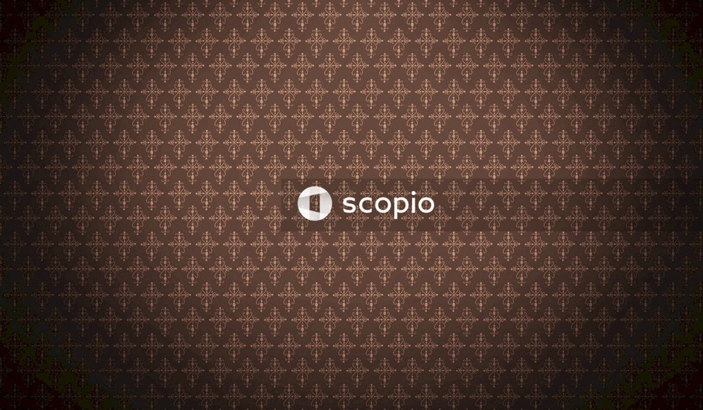 Brown and white floral textile