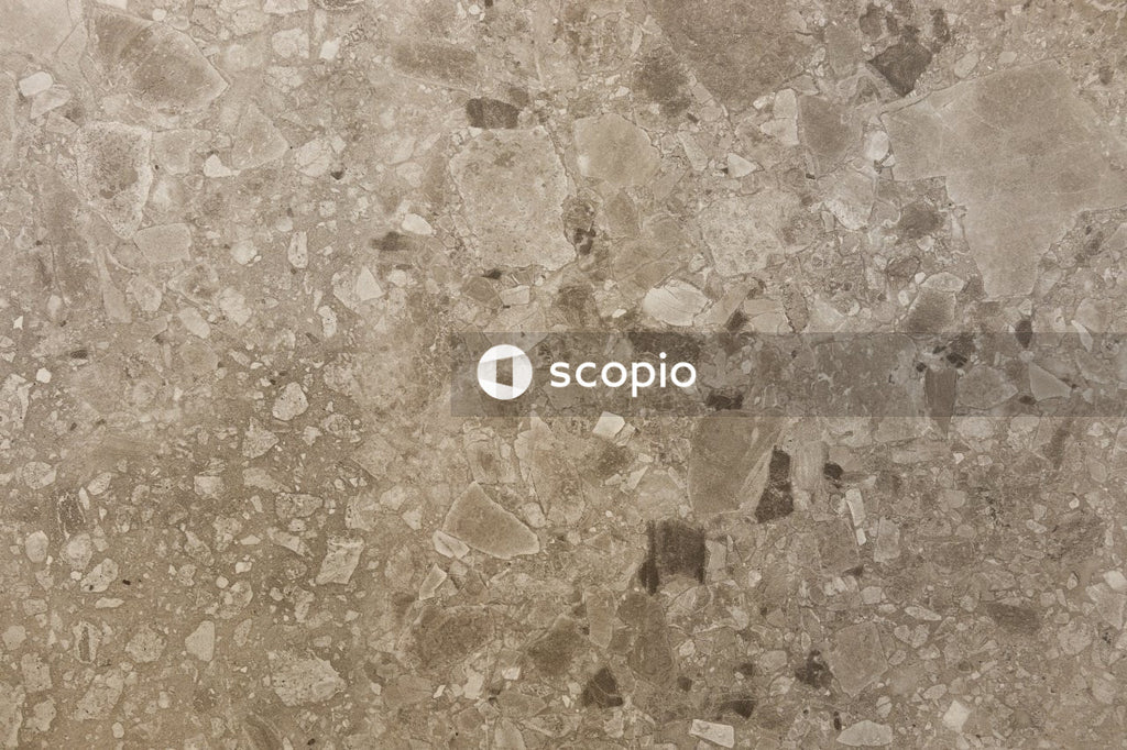 Brown and white marble floor