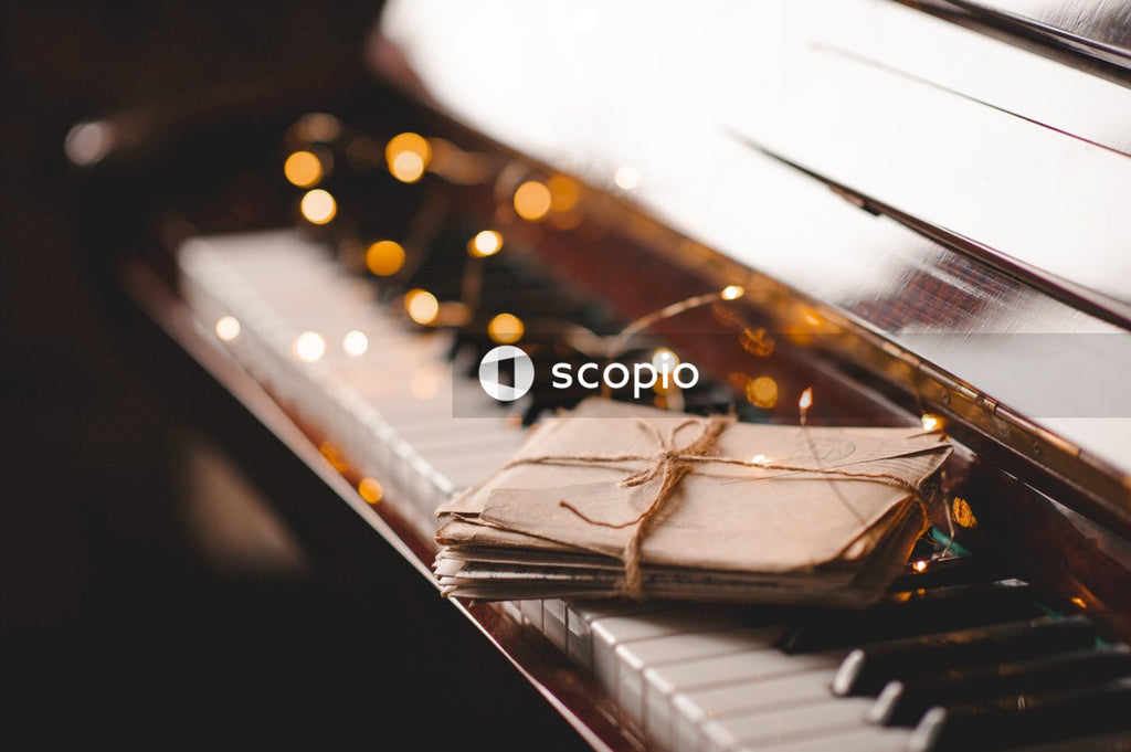 Brown and white piano keys