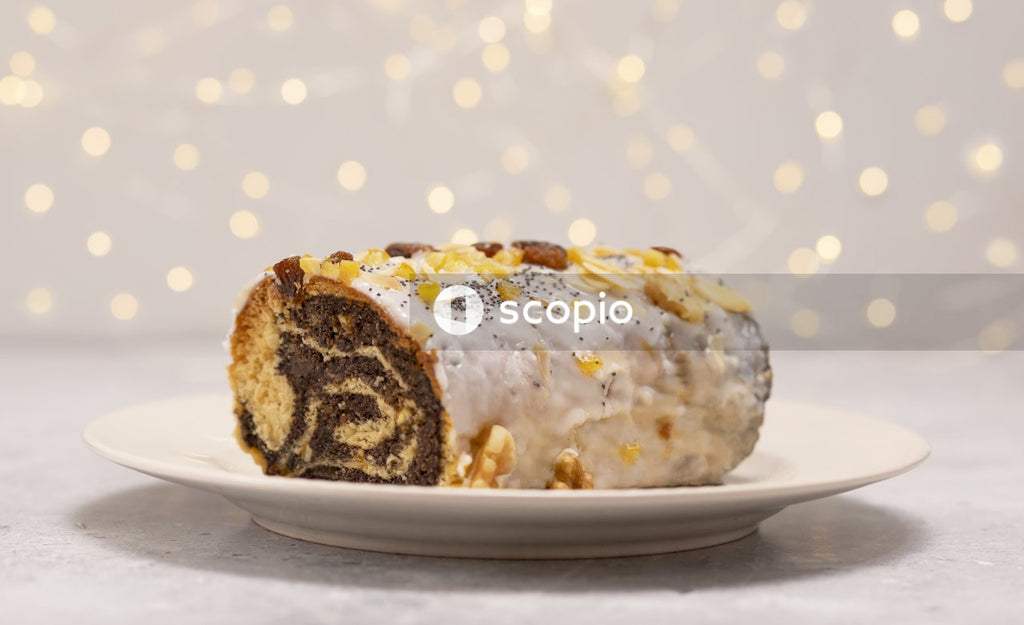 Brown bread on white ceramic plate