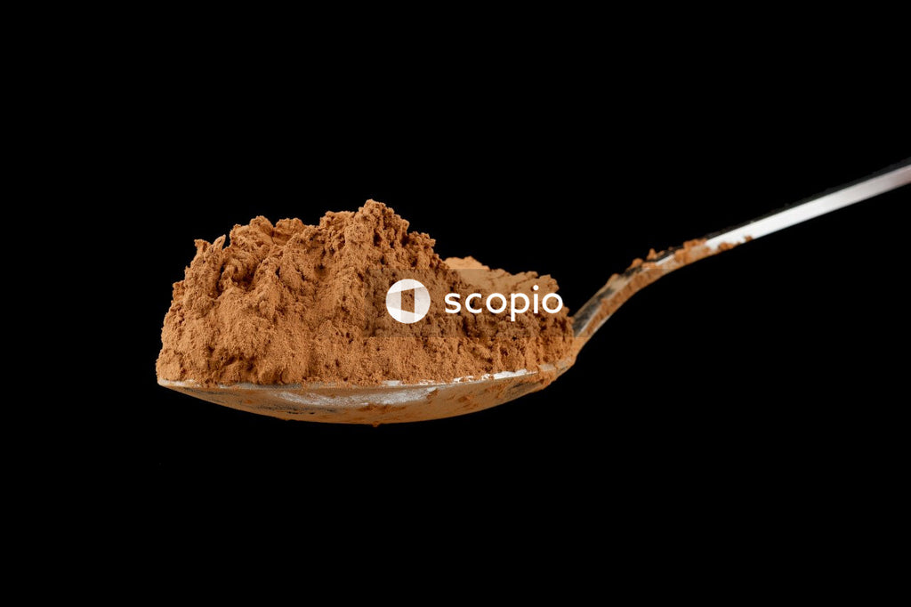 Brown powder in brown bowl