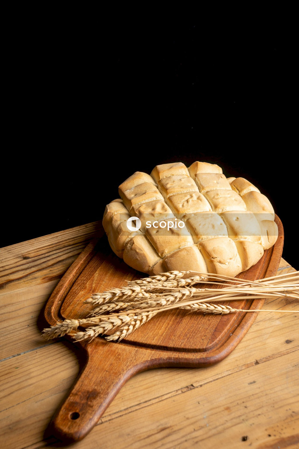 Brown wooden chopping board with brown wooden chopping board
