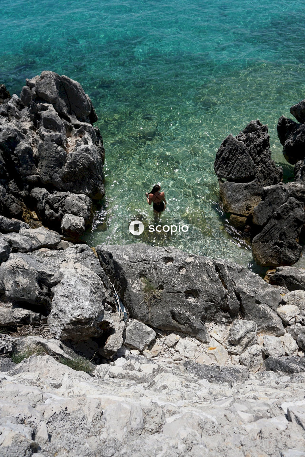 Woman in sea
