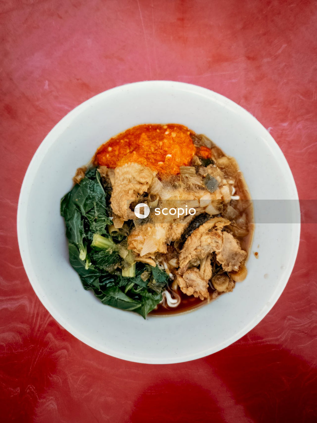 Cooked food on white ceramic bowl