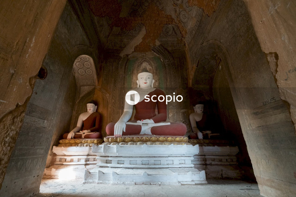 Buddhist temple with statue of Buddha