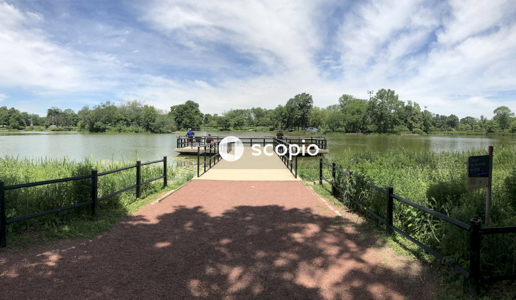Brown wooden dock on lake