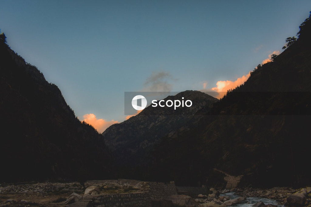 Silhouette of mountains during sunset