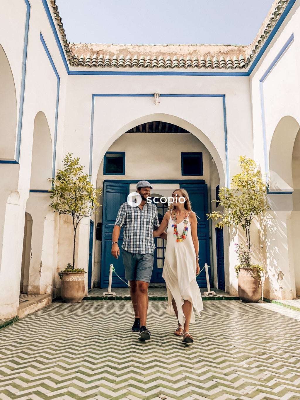 Couple in building