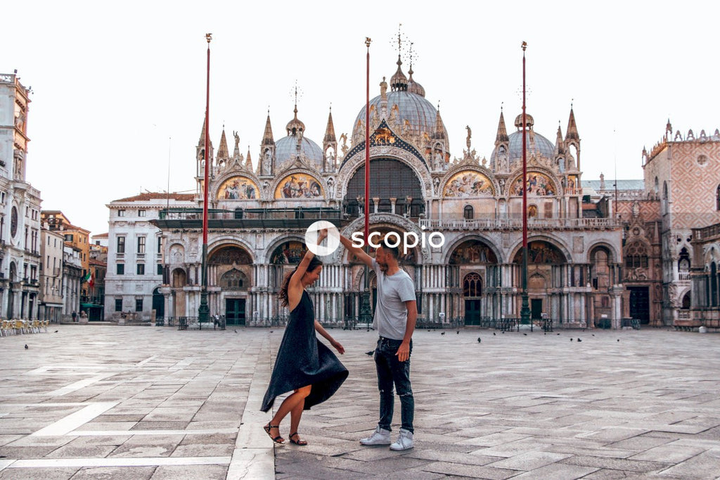Couple Enjoying the Best Moments of Life Near Historical Place