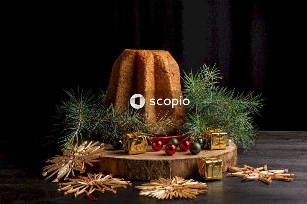 Green and brown pine cone on table