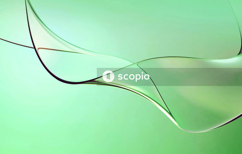 Green and white abstract painting