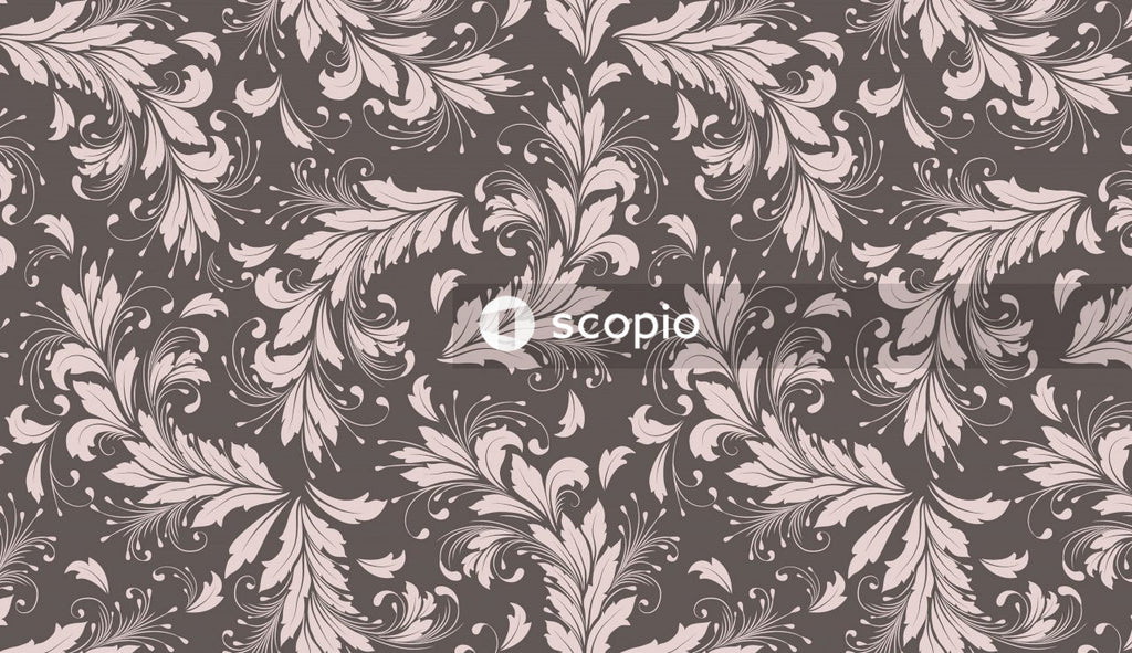 Green and white floral textile