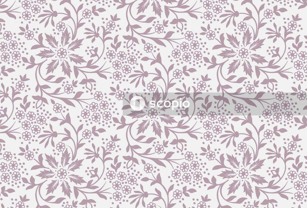 Green and white floral textile