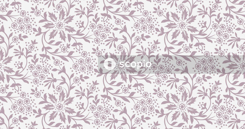 Green and white floral textile